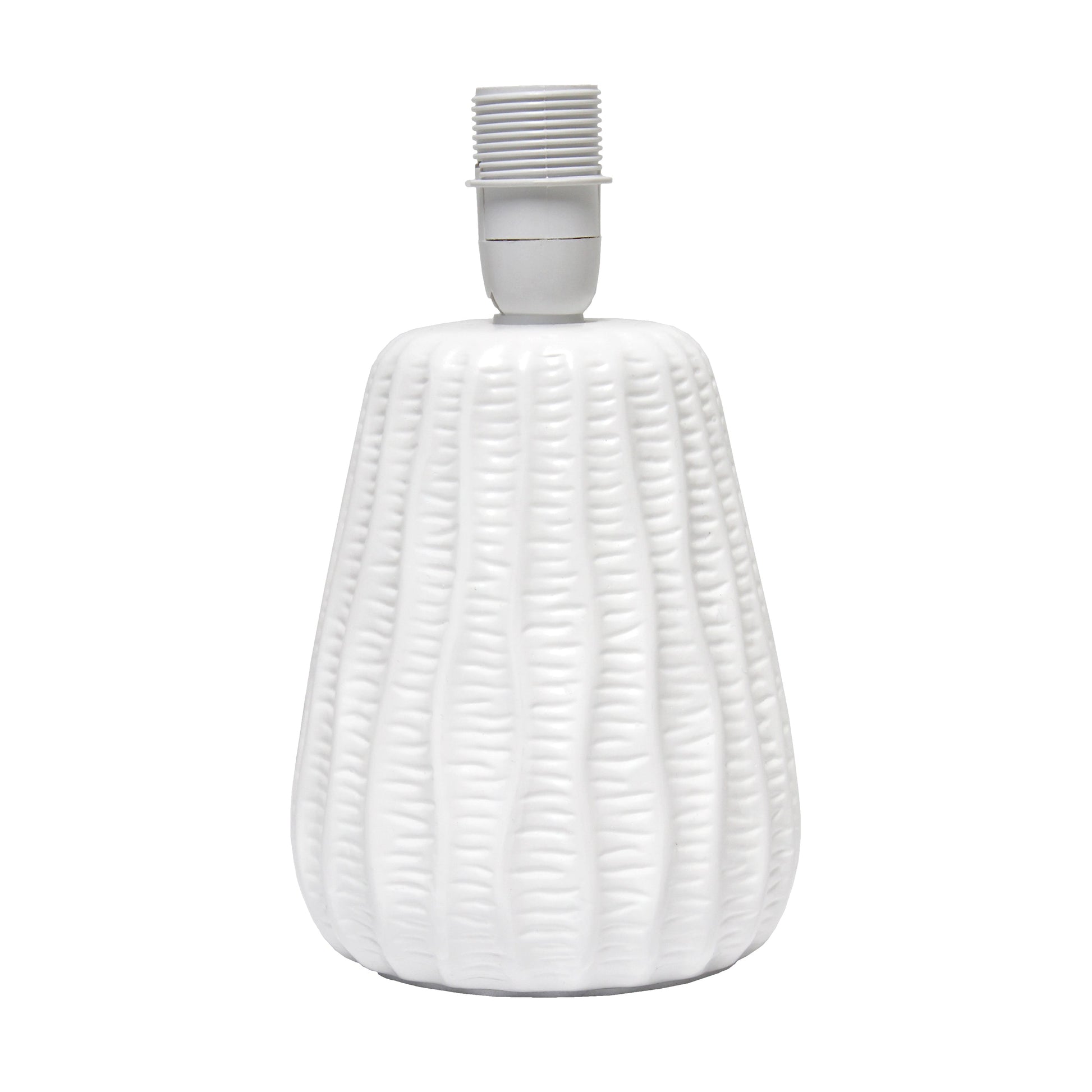 All The Rages Simple Designs Off White 11" Ceramic Texture Pastel Table Lamp With Matching Fabric Shade
