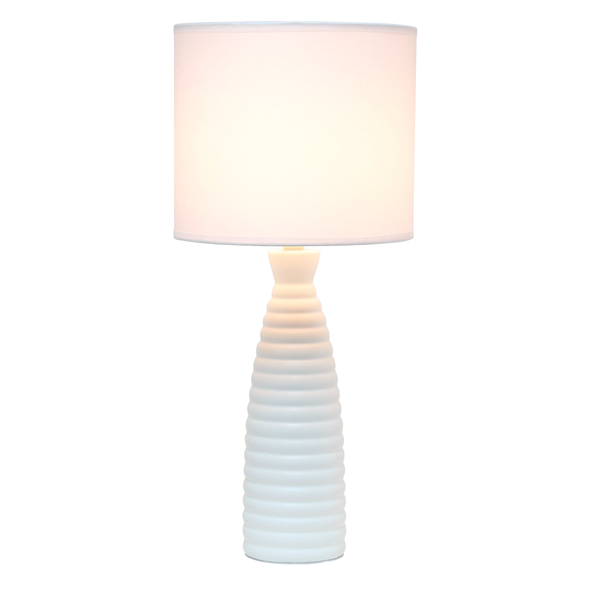 All The Rages Simple Designs Off White Alsace Bottle Table Lamp