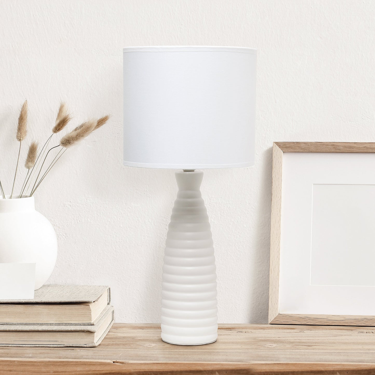 All The Rages Simple Designs Off White Alsace Bottle Table Lamp
