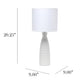 All The Rages Simple Designs Off White Alsace Bottle Table Lamp