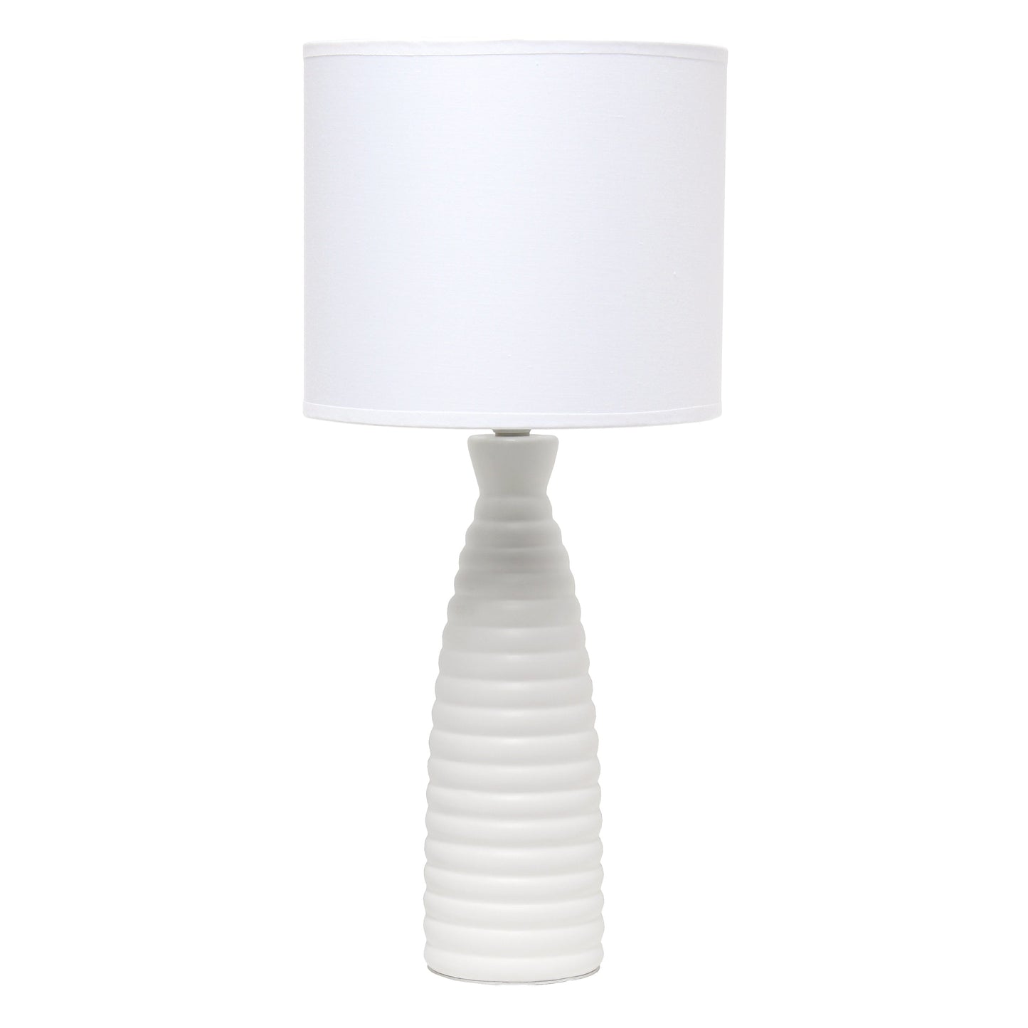 All The Rages Simple Designs Off White Alsace Bottle Table Lamp
