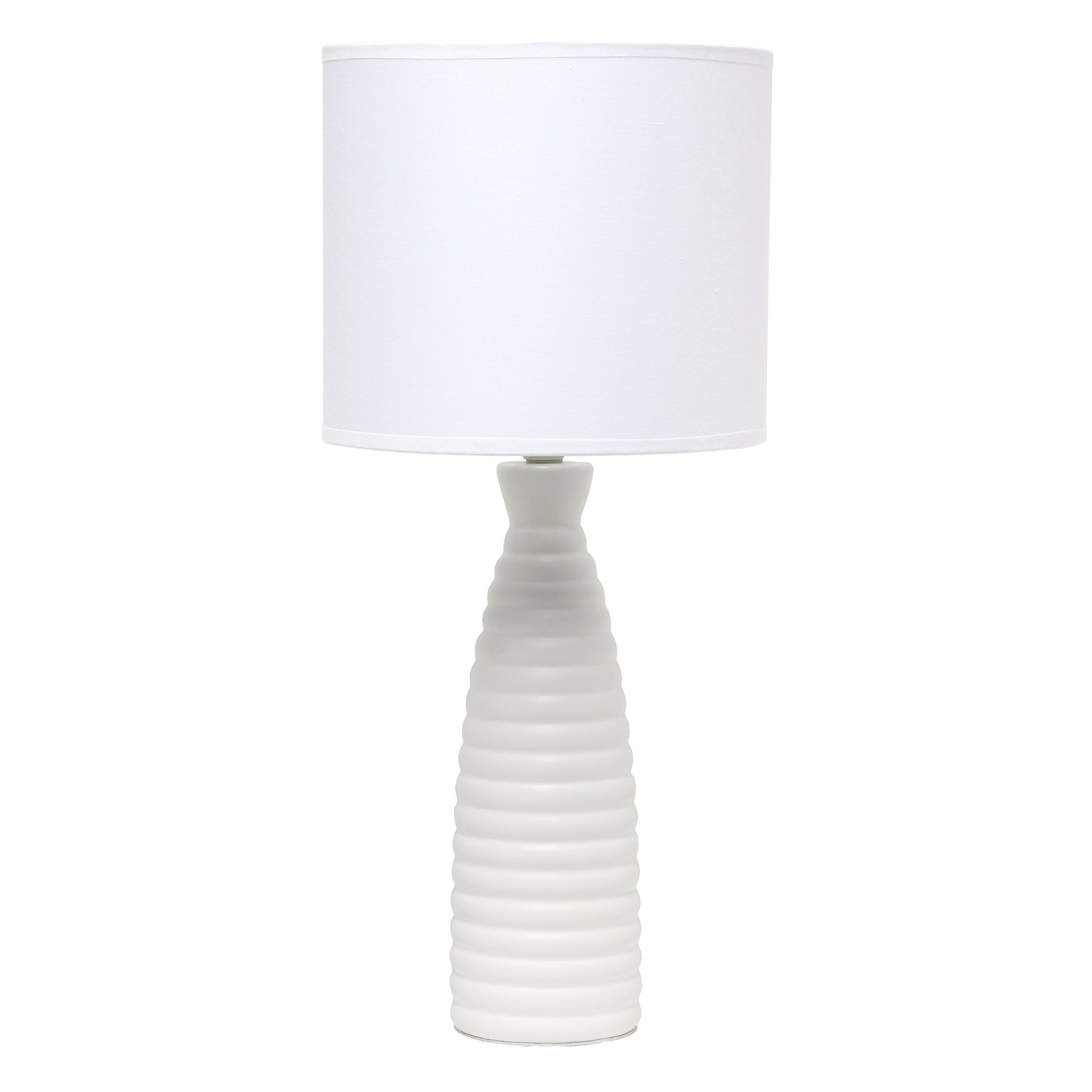 All The Rages Simple Designs Off White Alsace Bottle Table Lamp