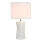 All The Rages Simple Designs Off-White Ceramic Hourglass Table Lamp