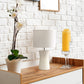 All The Rages Simple Designs Off-White Ceramic Hourglass Table Lamp