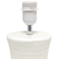 All The Rages Simple Designs Off-White Ceramic Hourglass Table Lamp