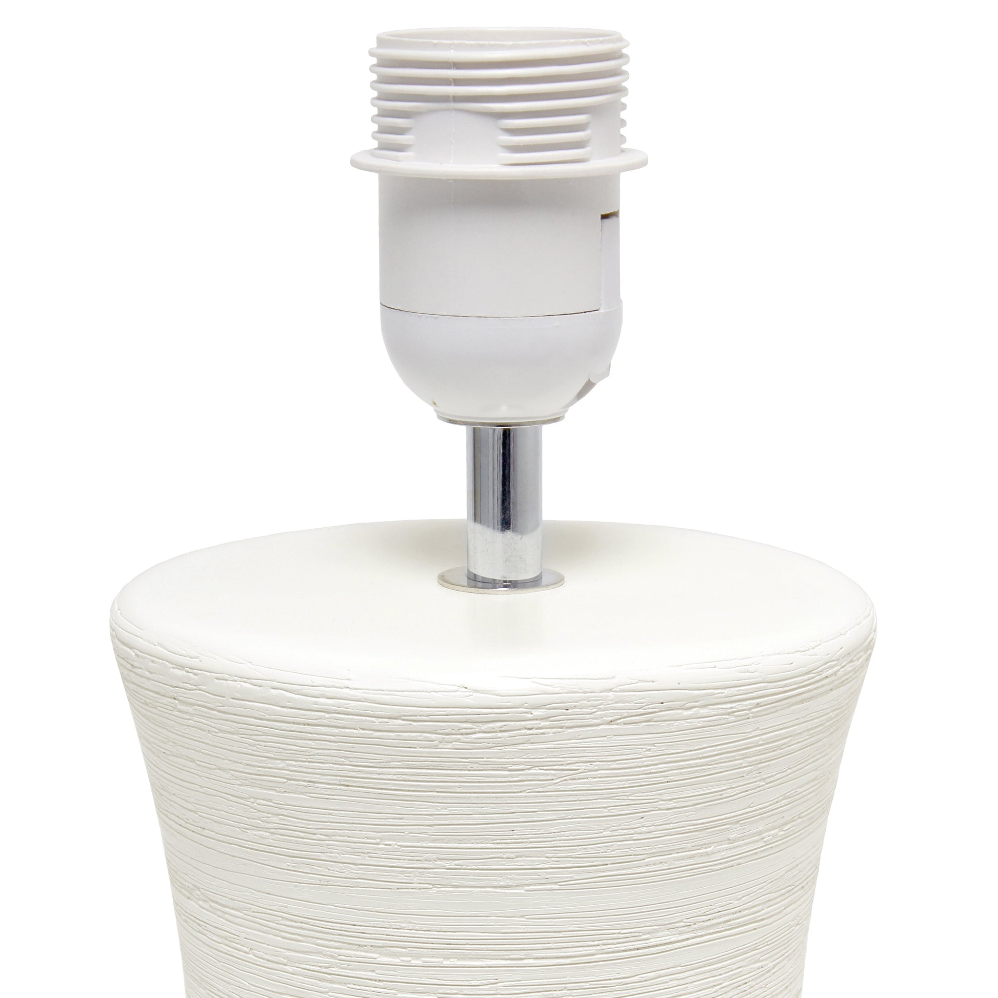All The Rages Simple Designs Off-White Ceramic Hourglass Table Lamp
