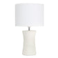 All The Rages Simple Designs Off-White Ceramic Hourglass Table Lamp