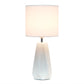 All The Rages Simple Designs Off-White Ceramic Prism Table Lamp