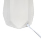 All The Rages Simple Designs Off-White Ceramic Prism Table Lamp