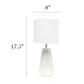 All The Rages Simple Designs Off-White Ceramic Prism Table Lamp