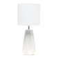 All The Rages Simple Designs Off-White Ceramic Prism Table Lamp