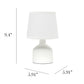 All The Rages Simple Designs Off-White Mini Bocksbeutal Concrete Table Lamp