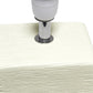 All The Rages Simple Designs Off-White Petite Faux Stone Table Lamp With Gray Fabric Shade