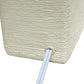 All The Rages Simple Designs Off-White Petite Faux Stone Table Lamp With White Fabric Shade