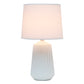 All The Rages Simple Designs Off White Pleated Base Table Lamp