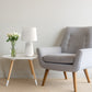 All The Rages Simple Designs Off White Pleated Base Table Lamp