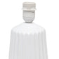 All The Rages Simple Designs Off White Pleated Base Table Lamp