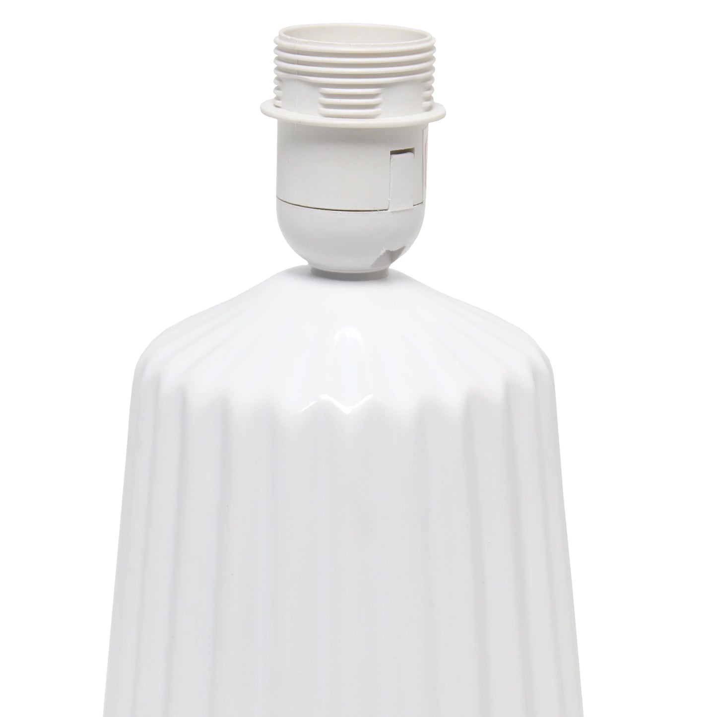 All The Rages Simple Designs Off White Pleated Base Table Lamp