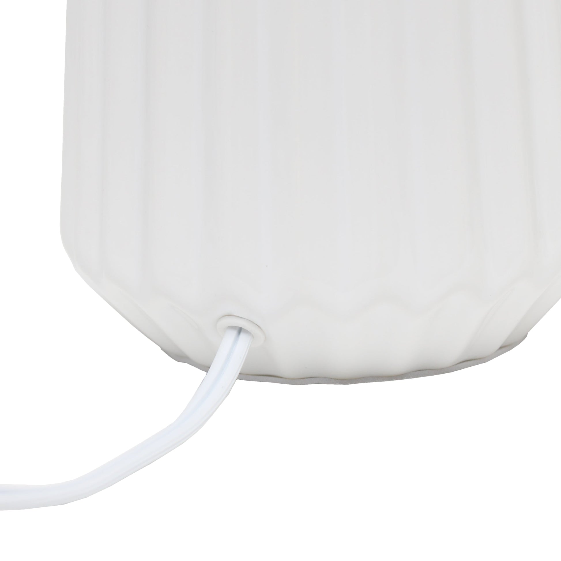 All The Rages Simple Designs Off White Pleated Base Table Lamp