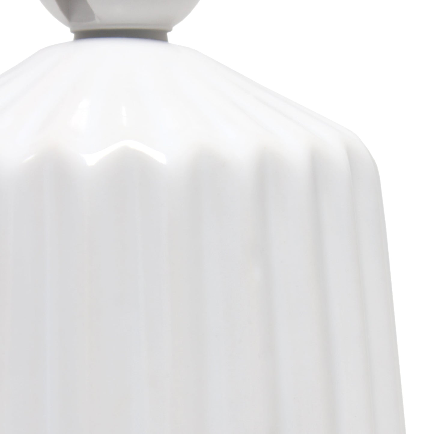 All The Rages Simple Designs Off White Pleated Base Table Lamp