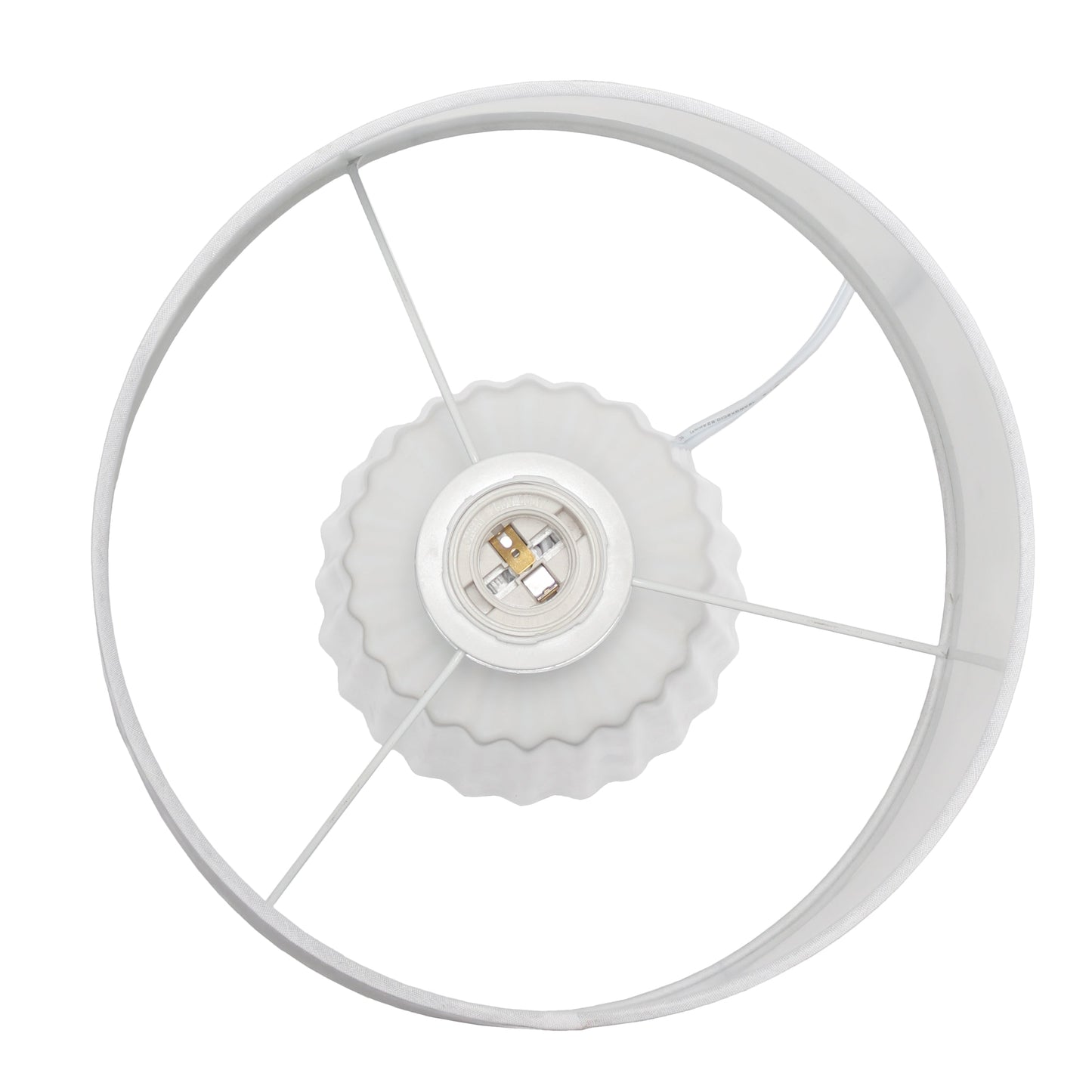 All The Rages Simple Designs Off White Pleated Base Table Lamp