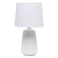 All The Rages Simple Designs Off White Pleated Base Table Lamp