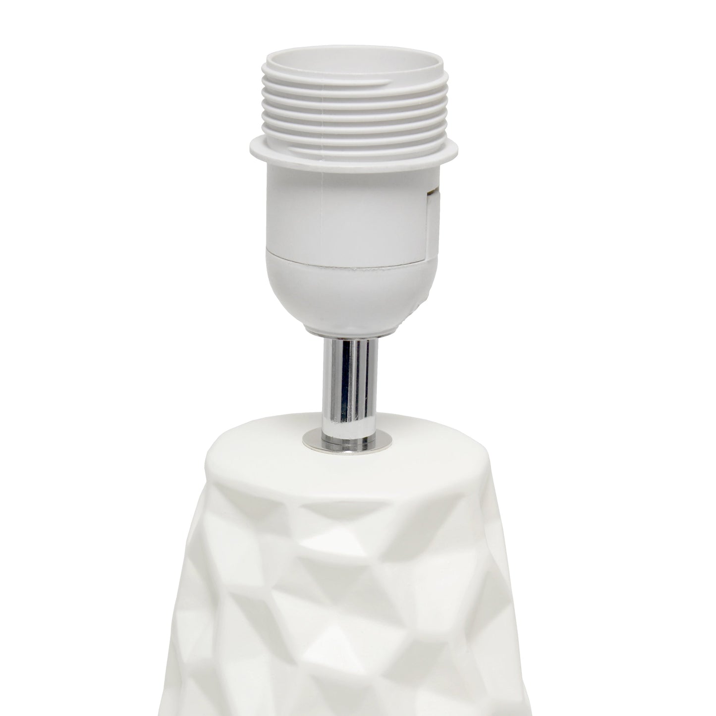 All The Rages Simple Designs Off-White Sculpted Ceramic Table Lamp