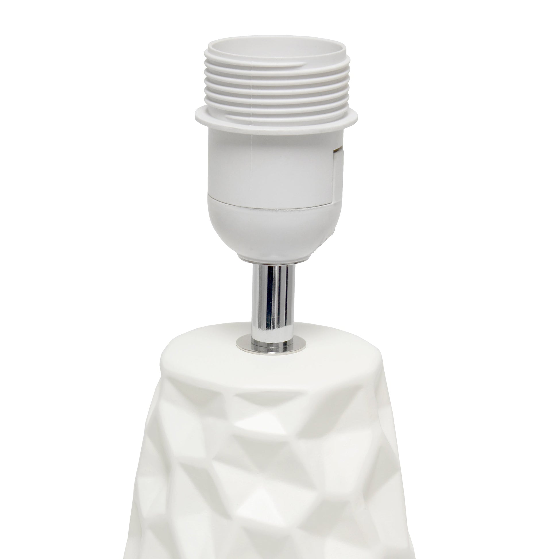 All The Rages Simple Designs Off-White Sculpted Ceramic Table Lamp