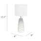 All The Rages Simple Designs Off-White Sculpted Ceramic Table Lamp