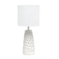 All The Rages Simple Designs Off-White Sculpted Ceramic Table Lamp