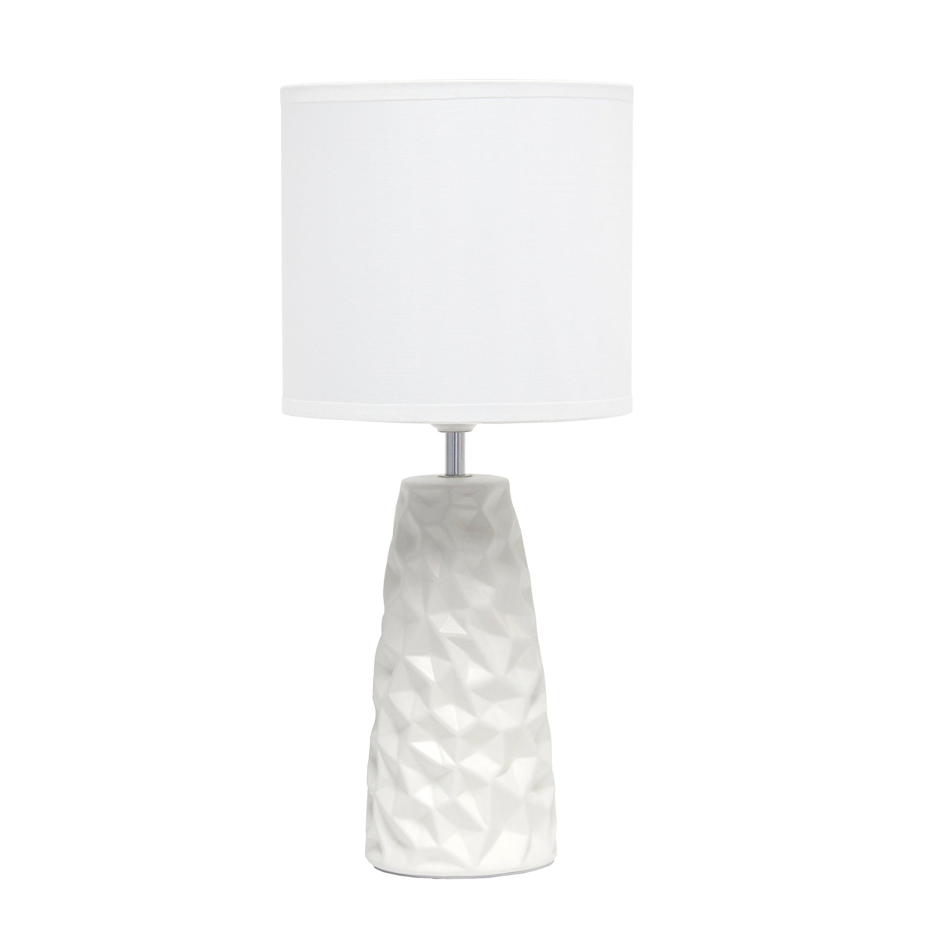 All The Rages Simple Designs Off-White Sculpted Ceramic Table Lamp
