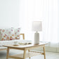 All The Rages Simple Designs Off-White Textured Linear Ceramic Table Lamp