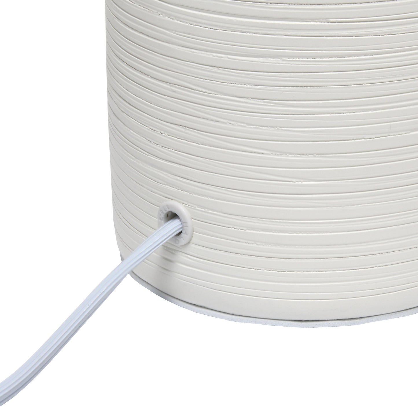 All The Rages Simple Designs Off-White Textured Linear Ceramic Table Lamp