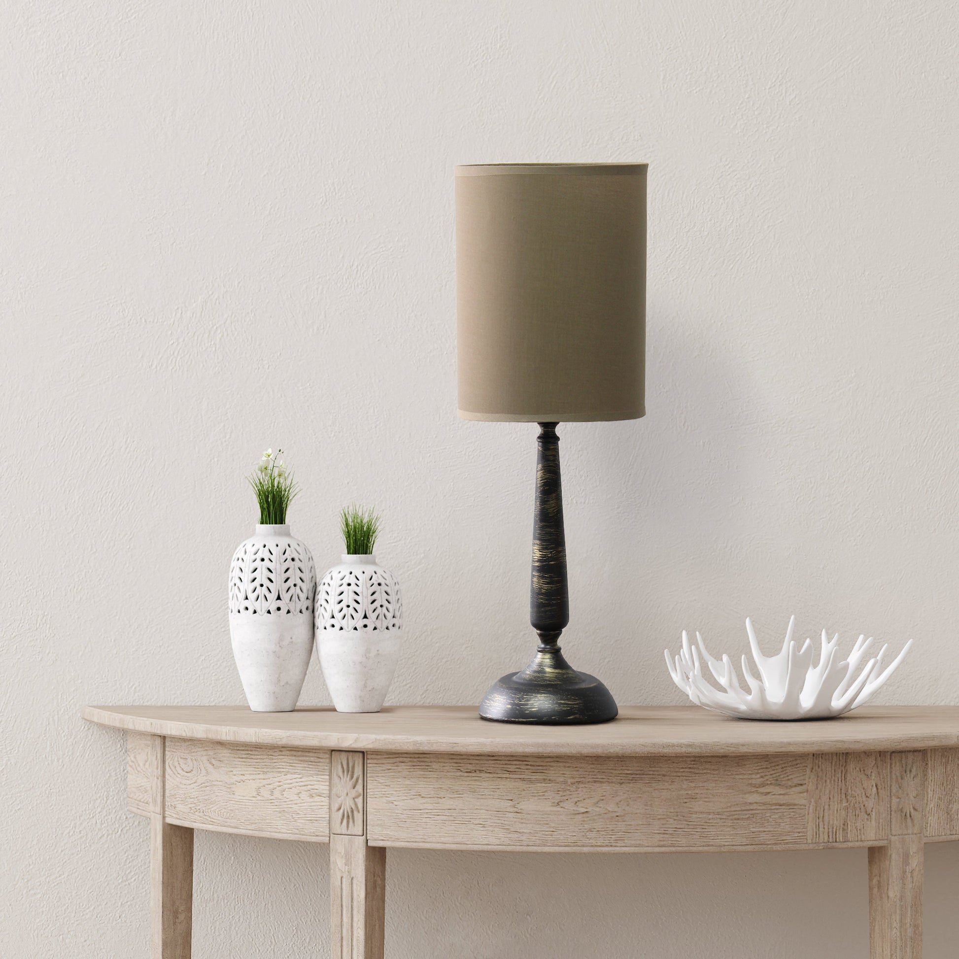 All The Rages Simple Designs Oil Rubbed Bronze Traditional Candlestick Table Lamp