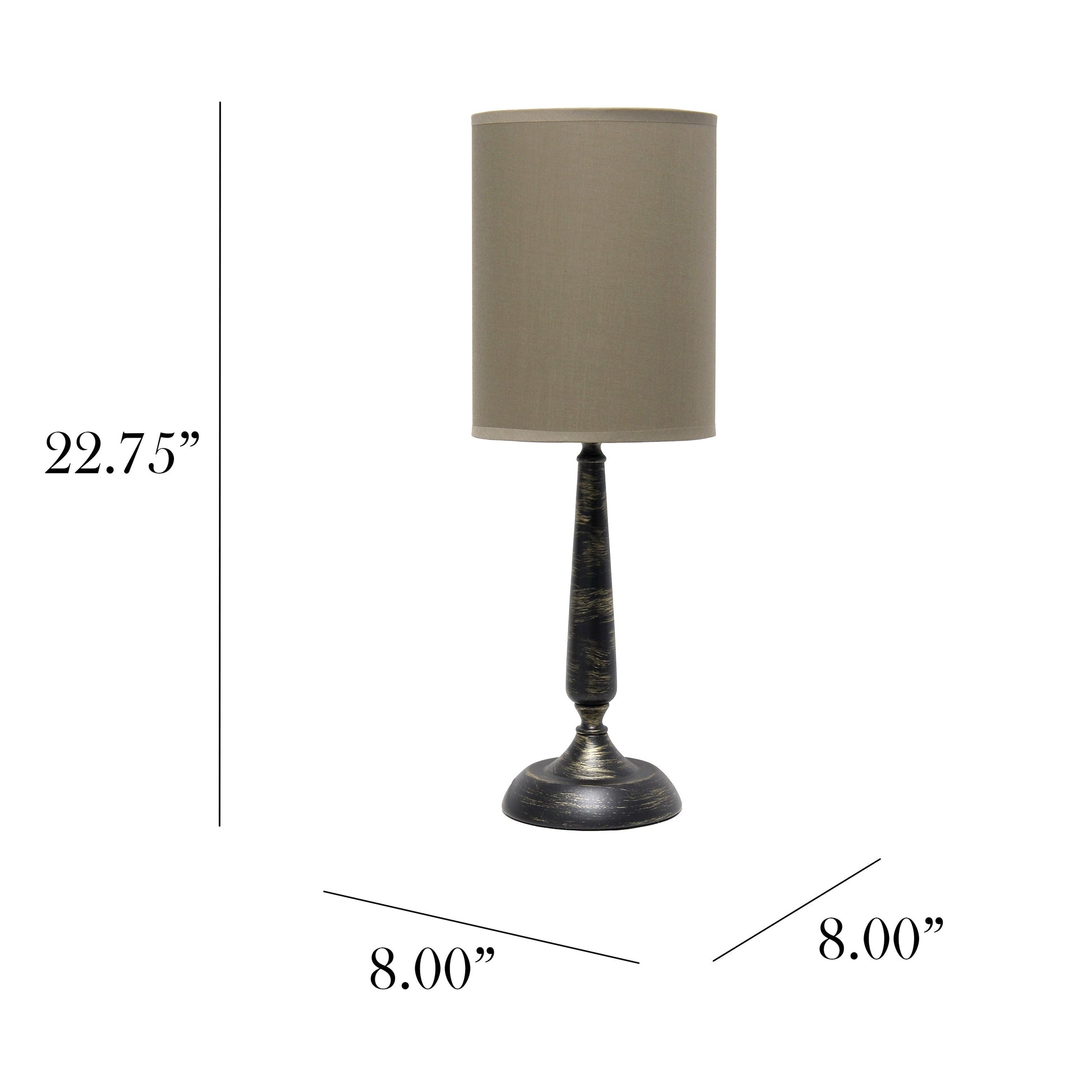 All The Rages Simple Designs Oil Rubbed Bronze Traditional Candlestick Table Lamp