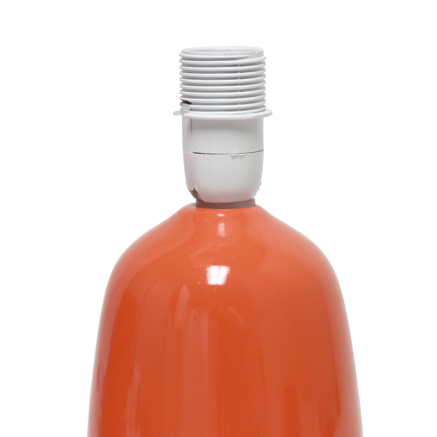 All The Rages Simple Designs Orange 10" Ceramic Table Lamp With Matching Fabric Shade