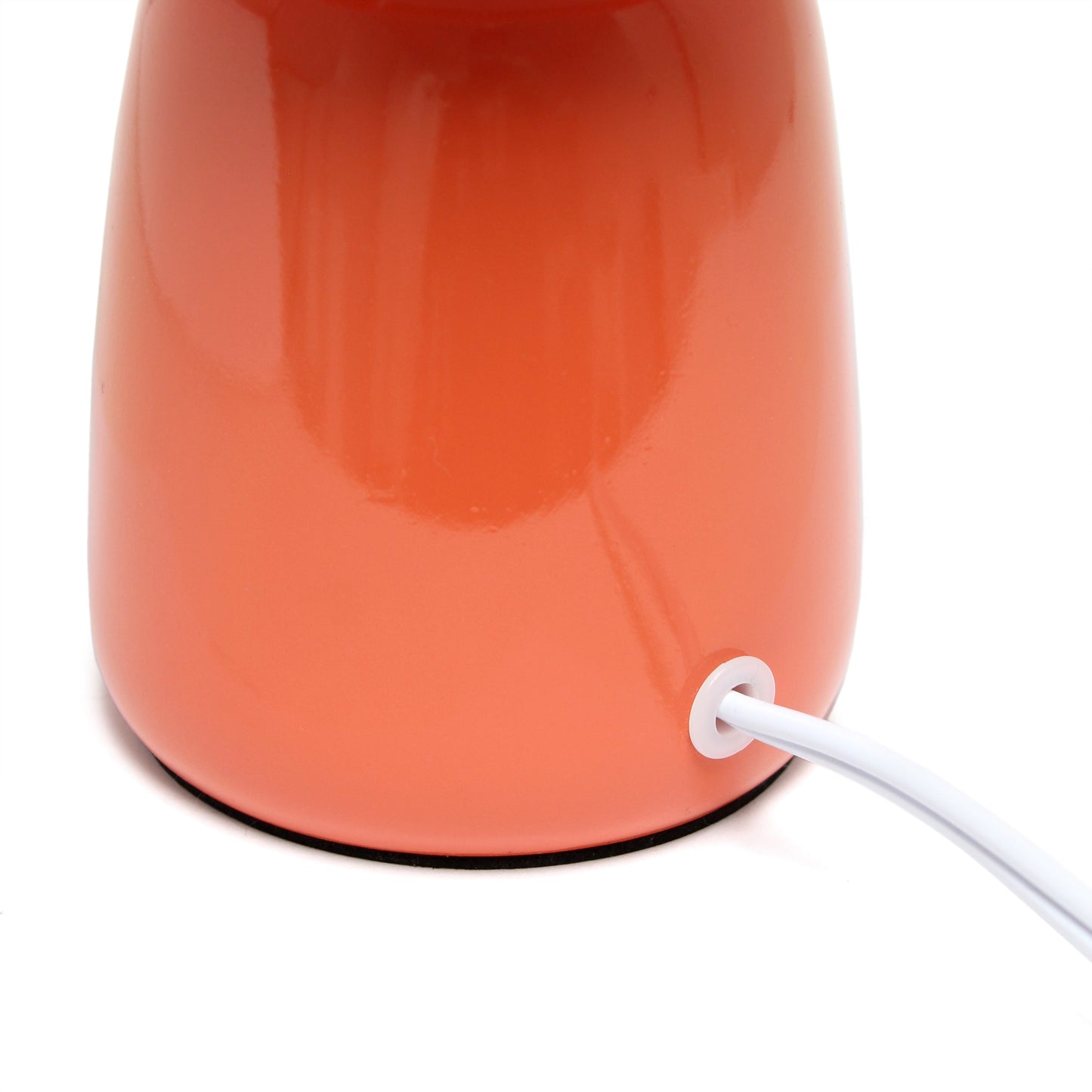 All The Rages Simple Designs Orange 10" Ceramic Table Lamp With Matching Fabric Shade