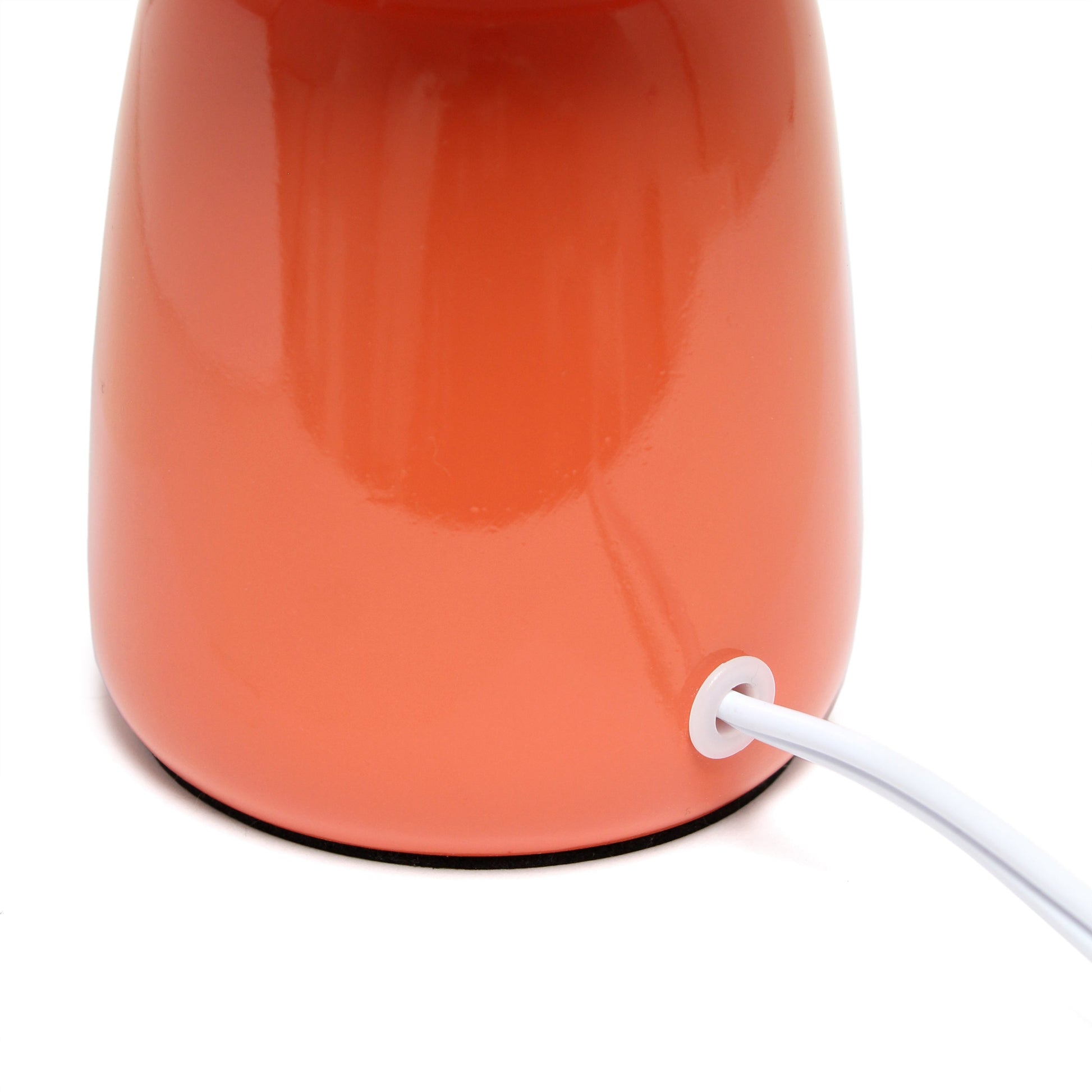 All The Rages Simple Designs Orange 10" Ceramic Table Lamp With Matching Fabric Shade