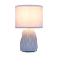 All The Rages Simple Designs Periwinkle 11" Ceramic Texture Pastel Table Lamp With Matching Fabric Shade