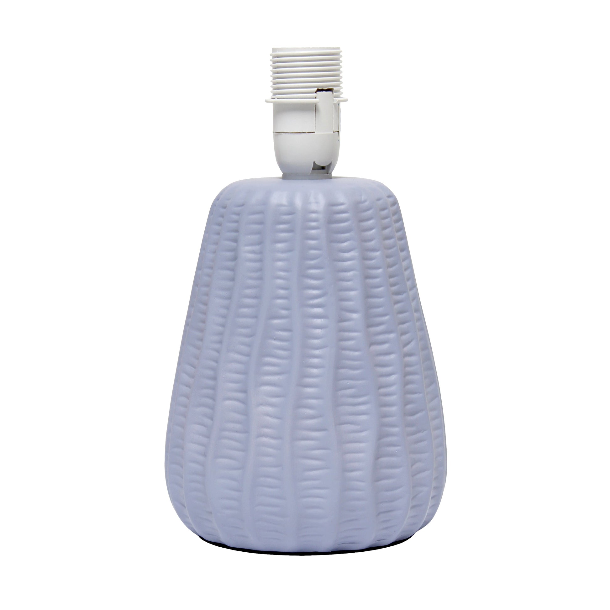 All The Rages Simple Designs Periwinkle 11" Ceramic Texture Pastel Table Lamp With Matching Fabric Shade