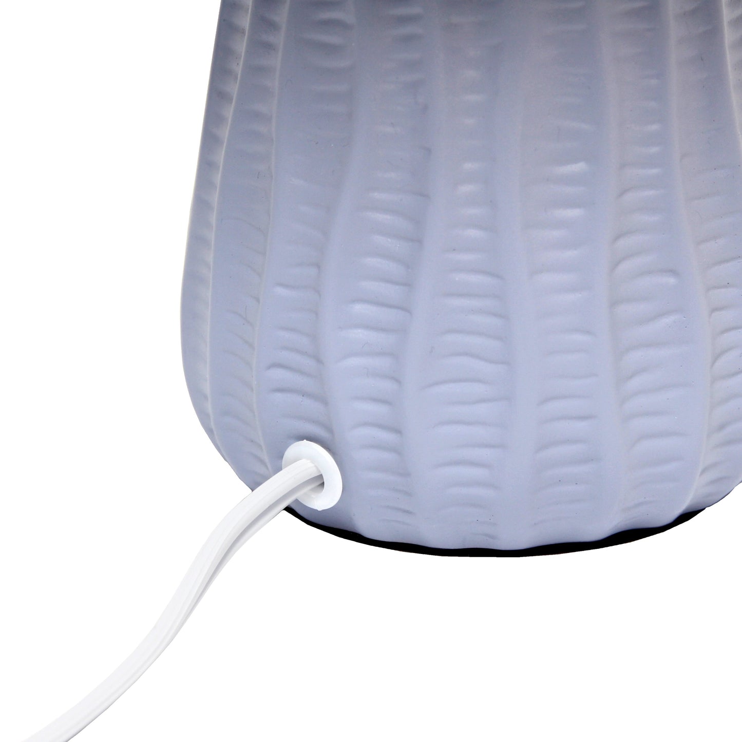 All The Rages Simple Designs Periwinkle 11" Ceramic Texture Pastel Table Lamp With Matching Fabric Shade