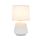 All The Rages Simple Designs Petite Off White Pleated Base Table Lamp