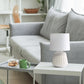 All The Rages Simple Designs Petite Off White Pleated Base Table Lamp