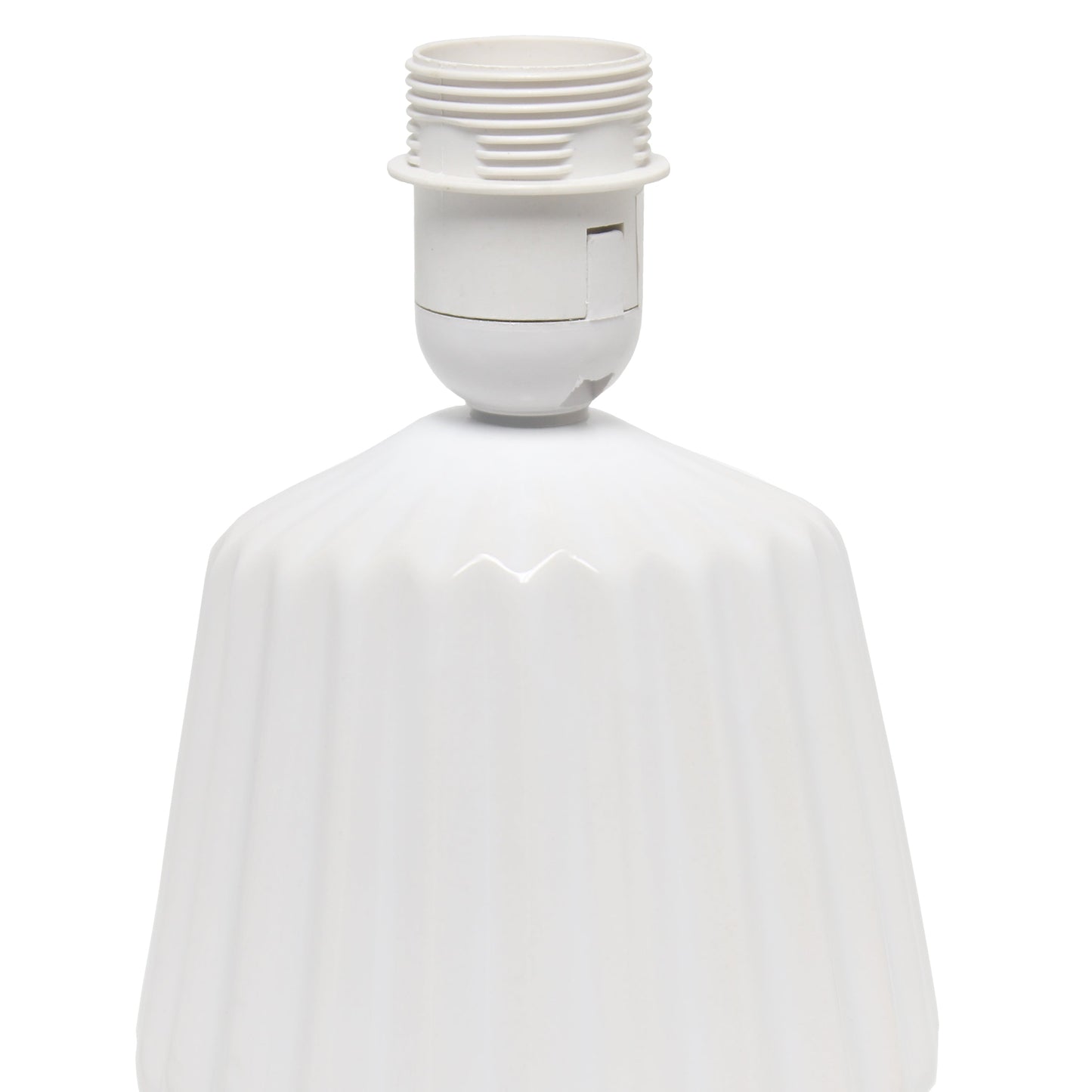 All The Rages Simple Designs Petite Off White Pleated Base Table Lamp