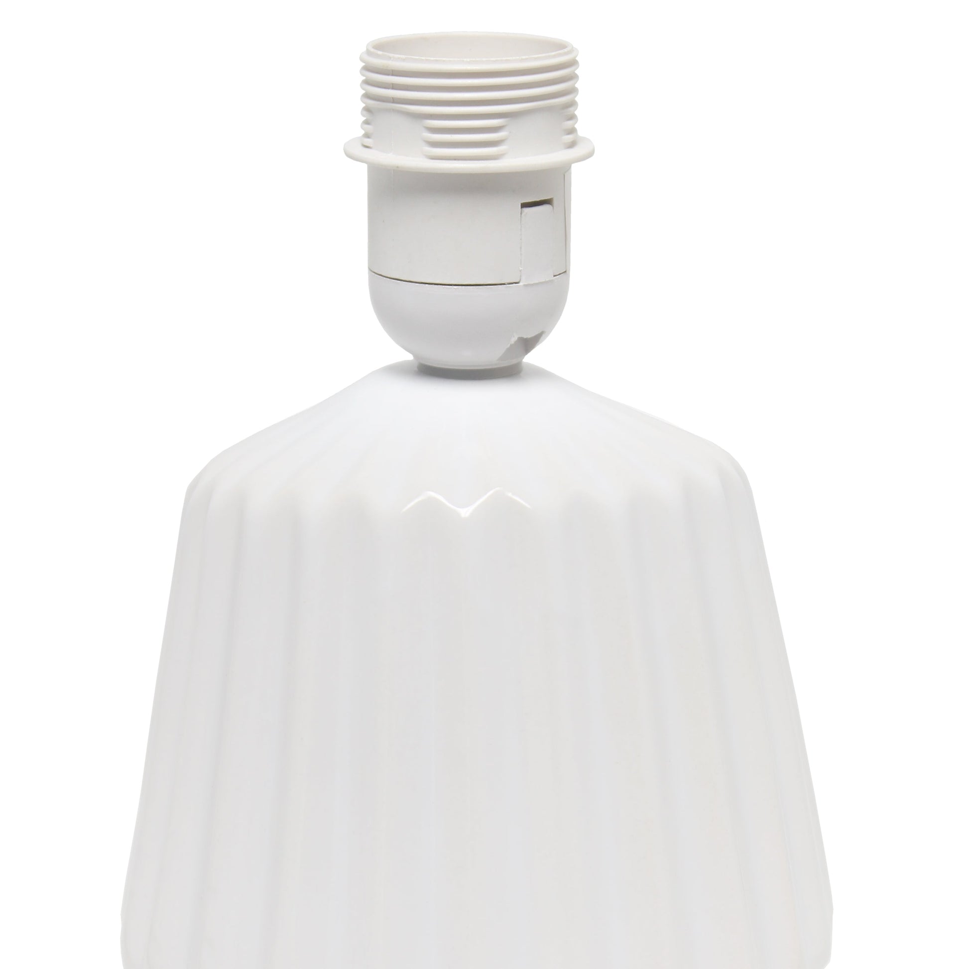 All The Rages Simple Designs Petite Off White Pleated Base Table Lamp