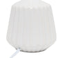 All The Rages Simple Designs Petite Off White Pleated Base Table Lamp