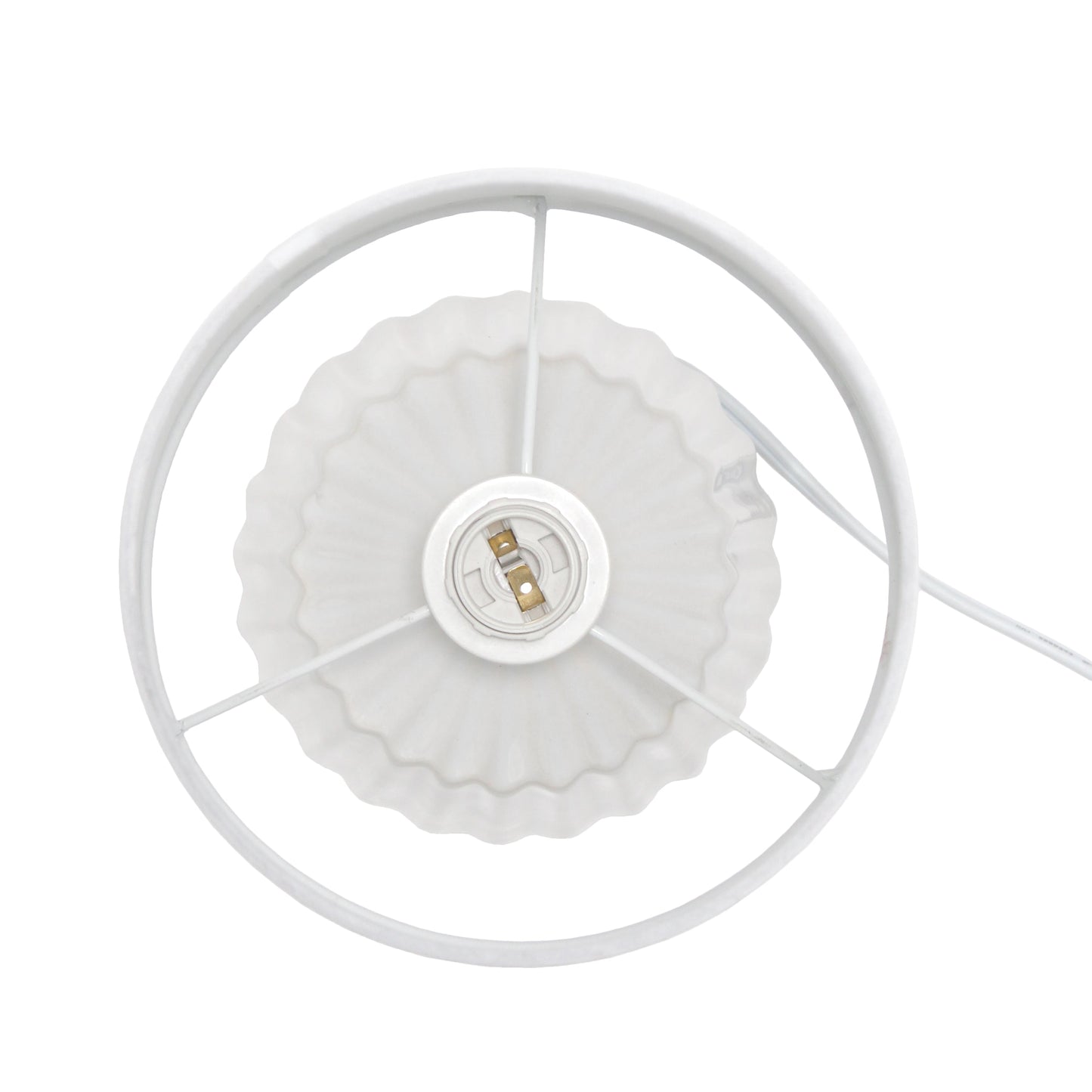 All The Rages Simple Designs Petite Off White Pleated Base Table Lamp
