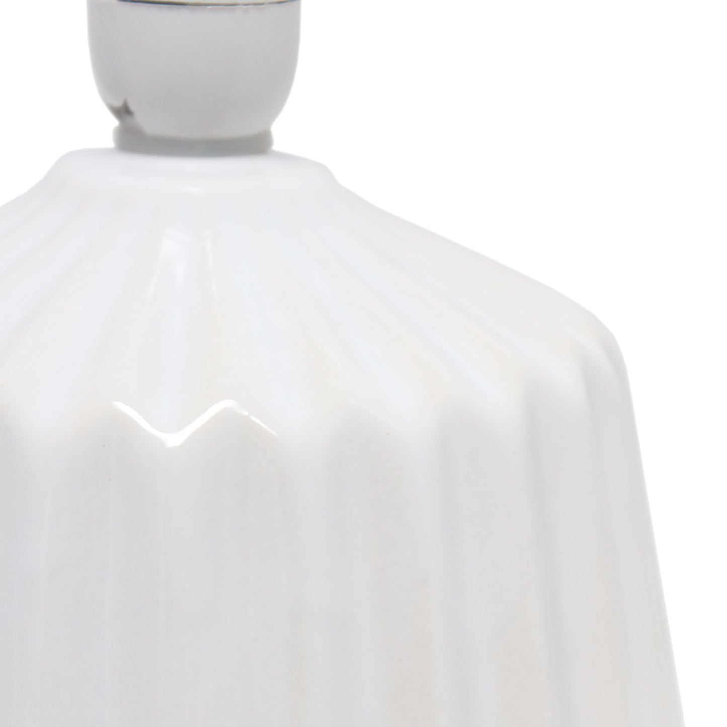 All The Rages Simple Designs Petite Off White Pleated Base Table Lamp
