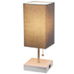 All The Rages Simple Designs Petite White Stick Lamp With USB Charging Port & Gray Fabric Shade