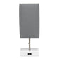 All The Rages Simple Designs Petite White Stick Lamp With USB Charging Port & Gray Fabric Shade